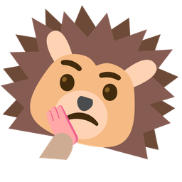 thinking face and hedgehog