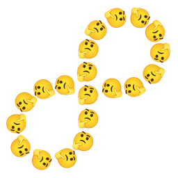 thinking face and infinity