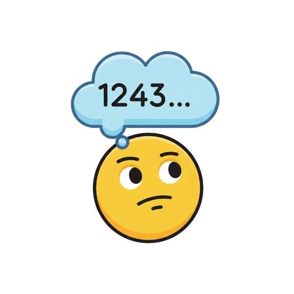 Thinking face and Input numbers