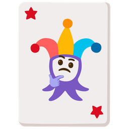 thinking face and joker