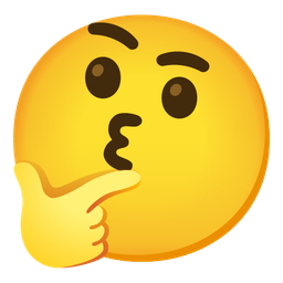 Thinking face and Kissing face with smiling eyes