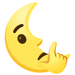 thinking face and last quarter moon face