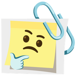 thinking face and linked paperclips