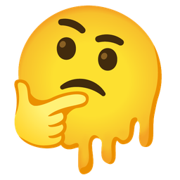 Thinking face and Melting face