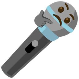 thinking face and microphone