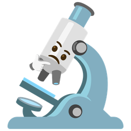 thinking face and microscope