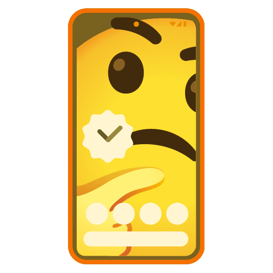 Thinking face and Mobile phone