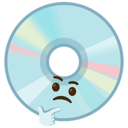 thinking face and optical disk