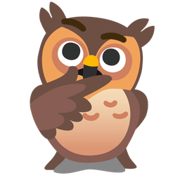 thinking face and owl