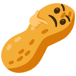 thinking face and peanuts