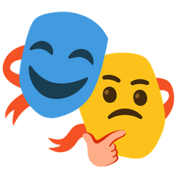 thinking face and performing arts