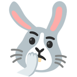 thinking face and rabbit face