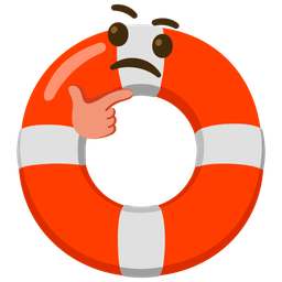 thinking face and ring buoy