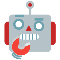 thinking face and robot