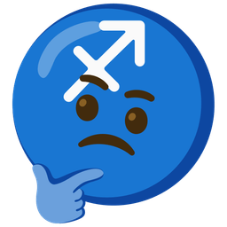 thinking face and Sagittarius