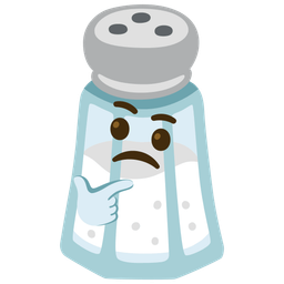 thinking face and salt