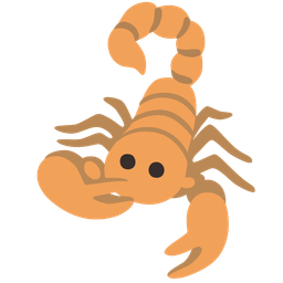 thinking face and scorpion