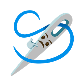 thinking face and sewing needle