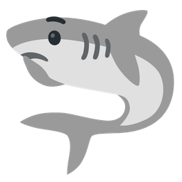 thinking face and shark