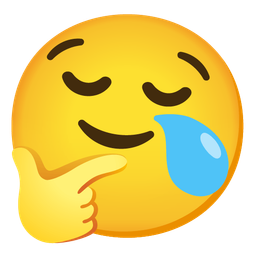 thinking face and sleepy face