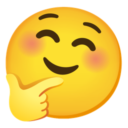 Thinking face and Smiling face