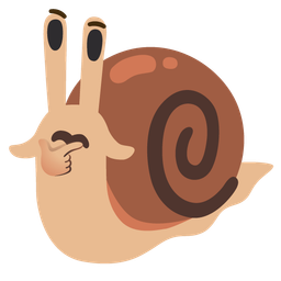 thinking face and snail