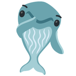 thinking face and spouting whale