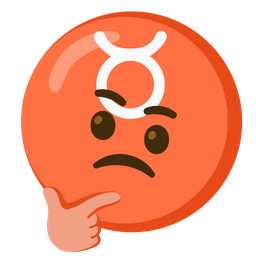 thinking face and Taurus