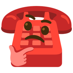thinking face and telephone