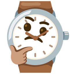 thinking face and watch