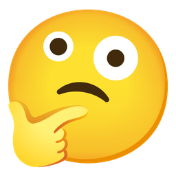 Thinking face and Zany face