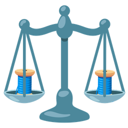 thread and balance scale