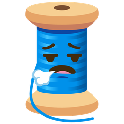 thread and face exhaling