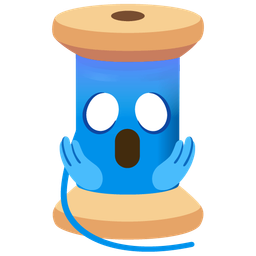 thread and face screaming in fear