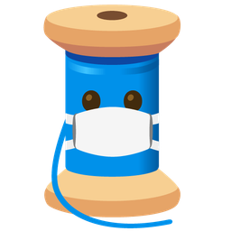 thread and face with medical mask