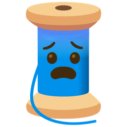 thread and fearful face