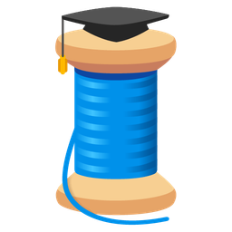 thread and graduation cap