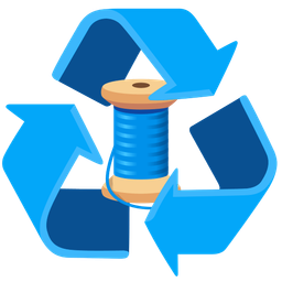 thread and recycling symbol