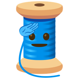 thread and saluting face