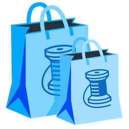 thread and shopping bags