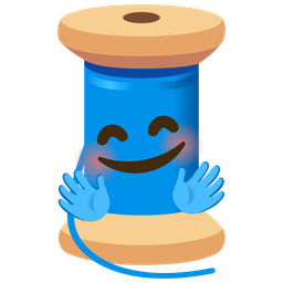 Thread and Smiling face with open hands