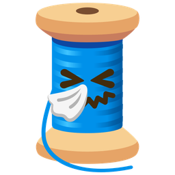 thread and sneezing face