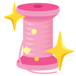 thread and sparkling heart