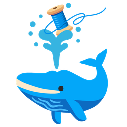 thread and spouting whale