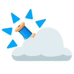 thread and sun behind cloud