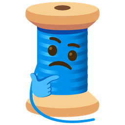 thread and thinking face