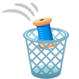 thread and wastebasket