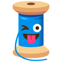 Thread and Winking face with tongue