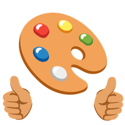 thumbs up and artist palette