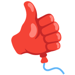 thumbs up and balloon